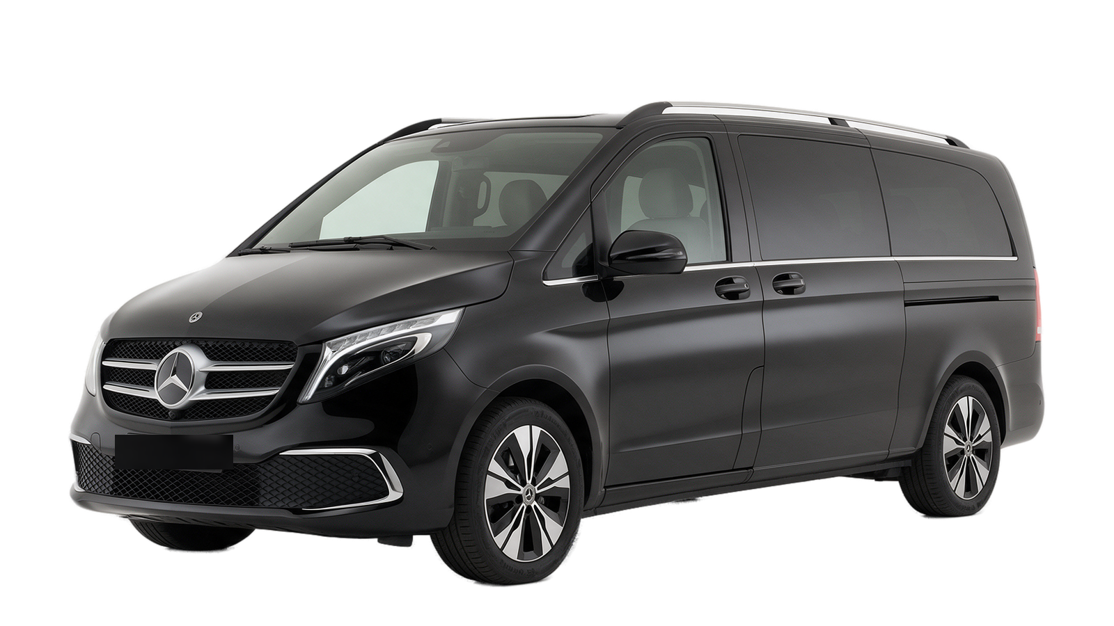 Mercedes-Benz Clase V negra, van premium de 7 plazas para servicios VTC de grupos