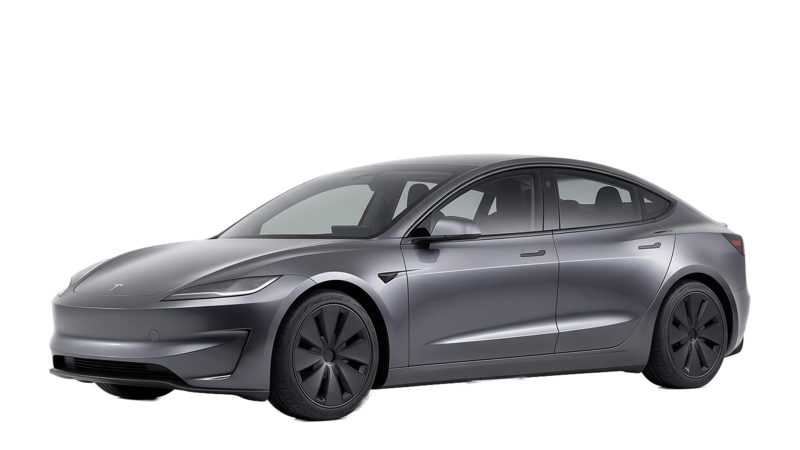 Tesla Model 3 gris, berlina eléctrica para flota VTC